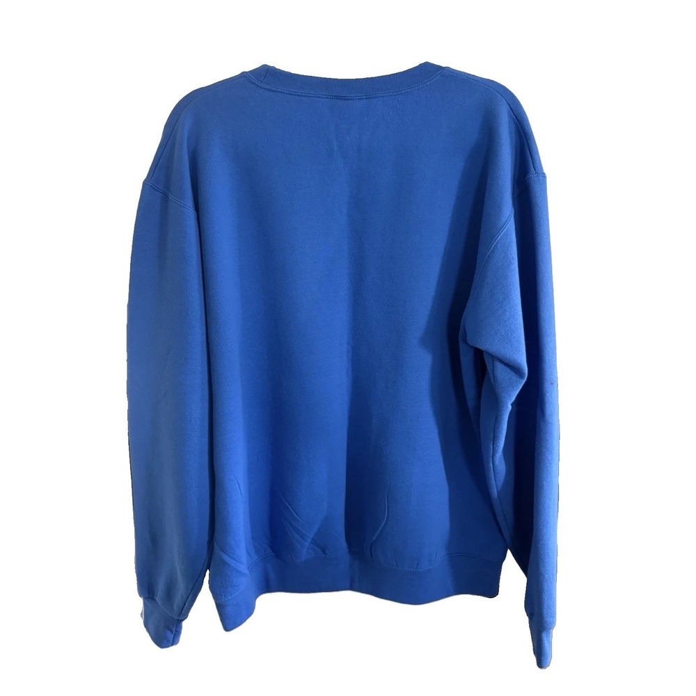 Champion Notre Dame Fighting Irish Sweatshirt Bright Blue Size Large Spell-Out - Picture 3 of 5